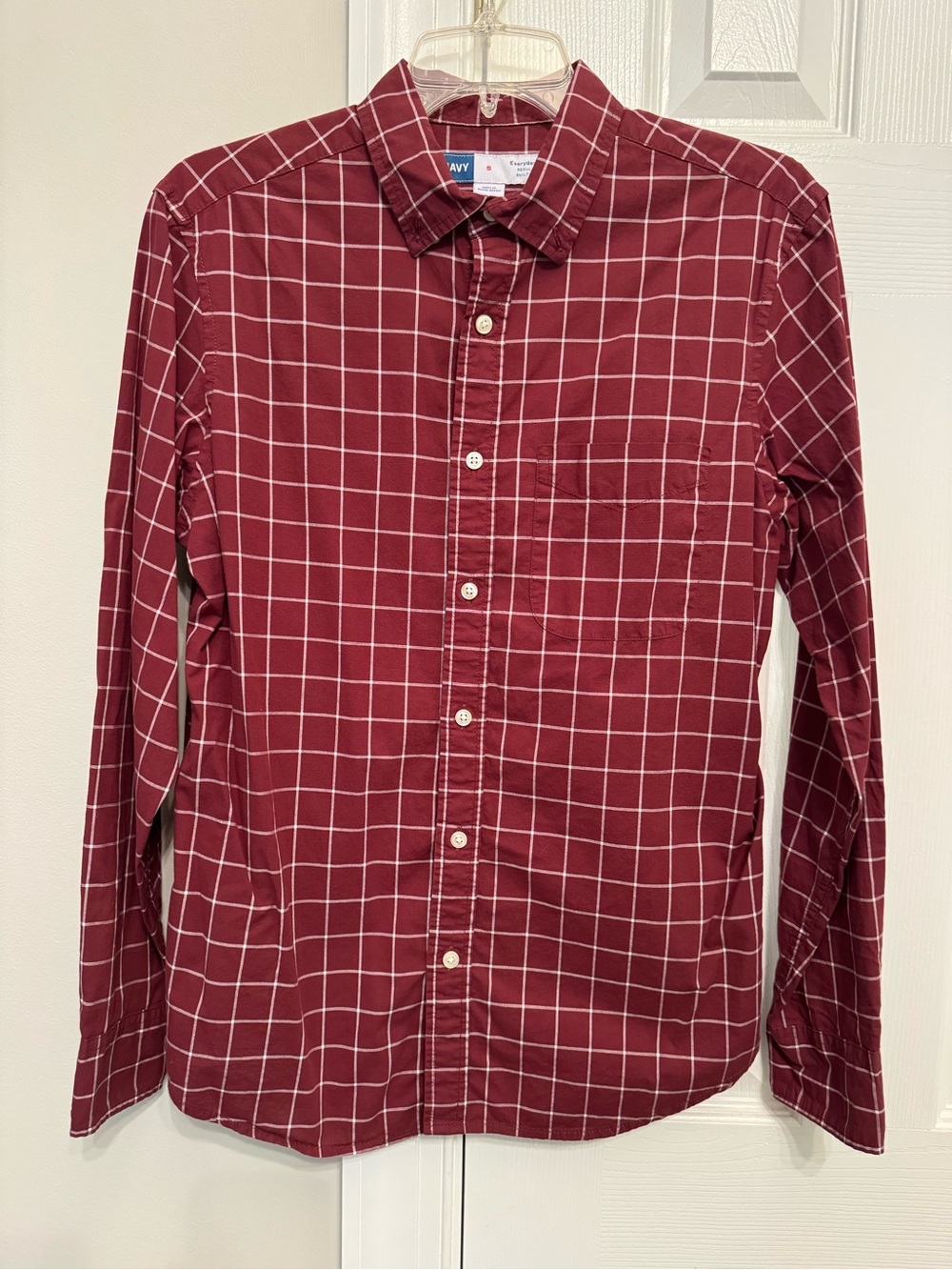 Burgundy Old Navy Everyday Button-Up Shirt